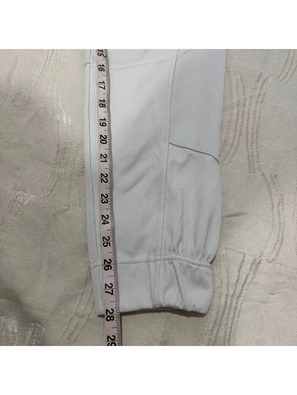 lululemon Size 2 Women’s Light Gray Ribbed Panel Jogger Pants Drawstring
